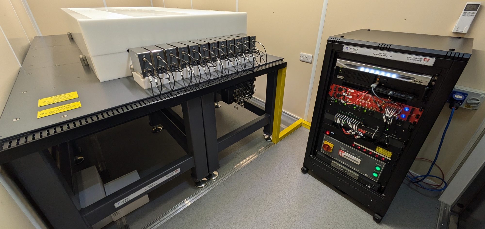 A 4-NM-2023 station showing the neutron monitor and data acquisition cubical.
