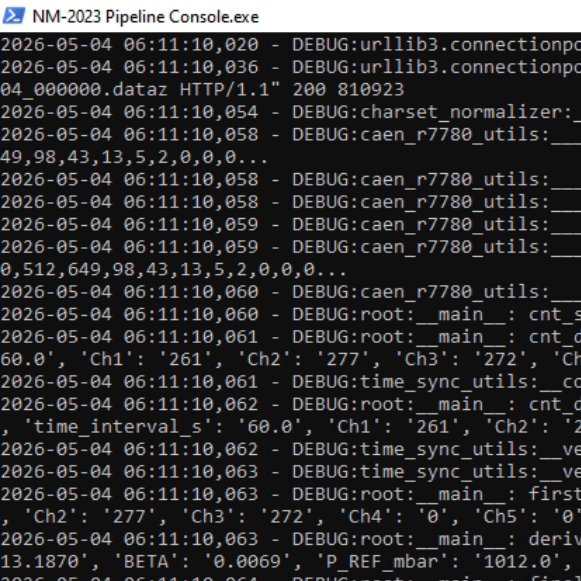 Console print messages from the NM-2023 complete pipeline codebase.